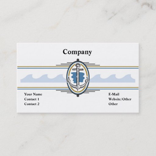 Customizable Anchors Away Business Card Templates