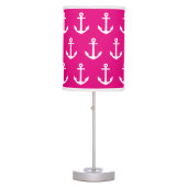 Anchors Away in Hot Pink | Table Lamp (Front)