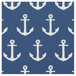 Anchors Away in Navy   Fabric