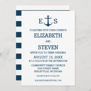 Anchors Away Invitation