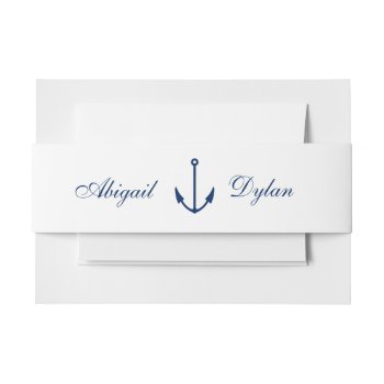 "anchors Away" Invitation Belly Bands Invitation Belly Band by iHave2Say at Zazzle