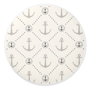 Anchors Away! Nautical Pattern for Coastal Living Ceramic Knob
