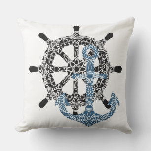 Anchors Away Outdoor Pillow