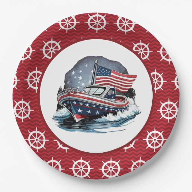Anchors Away Paper Plates (Front)