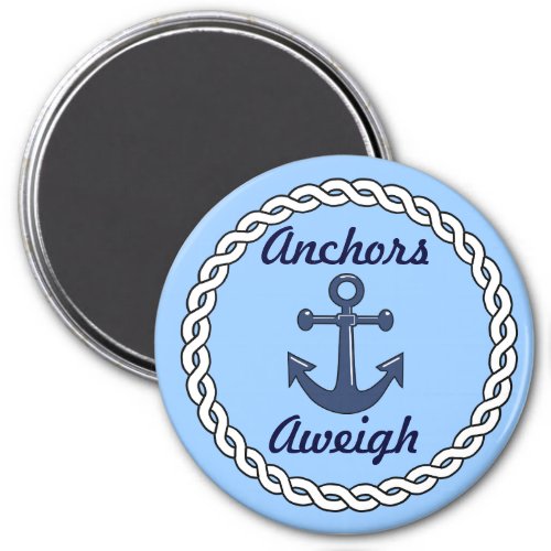 Anchors Aweigh Blue Magnet