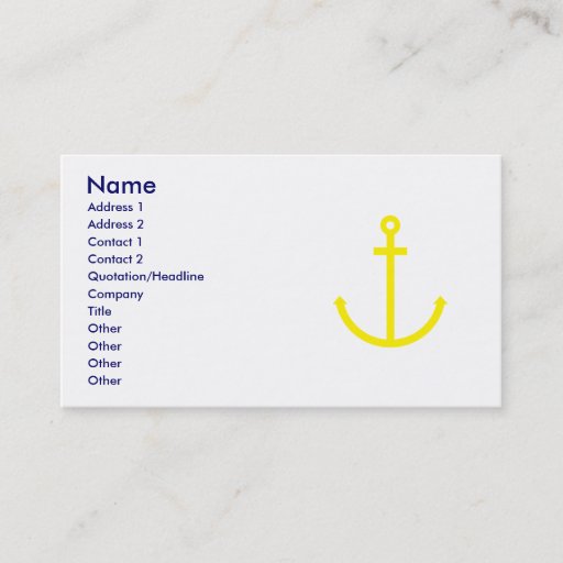 Customizable Anchors Aweigh Business Cards