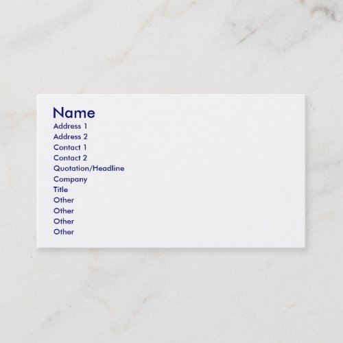 Anchors Aweigh Business Card