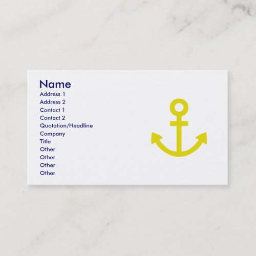 Anchors Aweigh Business Card Template
