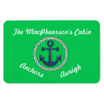 Anchors Aweigh Green Stateroom Door Marker Green Magnet at Zazzle