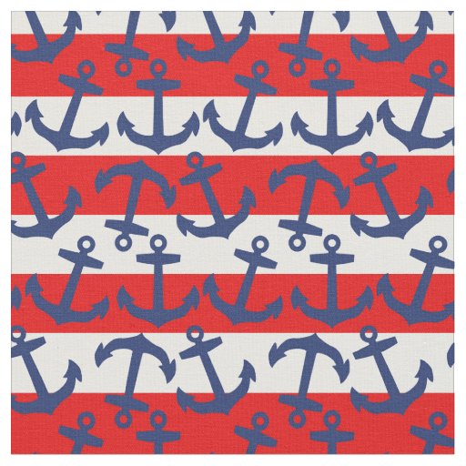 Anchors Aweigh, Nautical Stripes Fabric