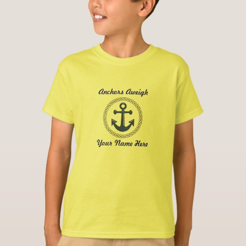 Anchors Aweigh Personalized T_Shirt