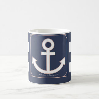 Anchors Aweigh Seafarer Mug in Nautical Navy