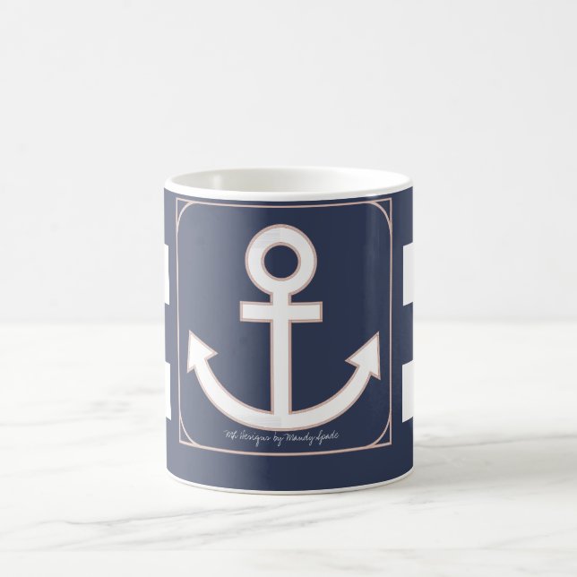 Anchors Aweigh Seafarer Mug in Nautical Navy (Center)