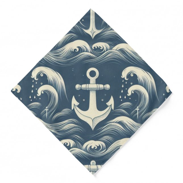 Anchors Down Deep Bandana (Front)