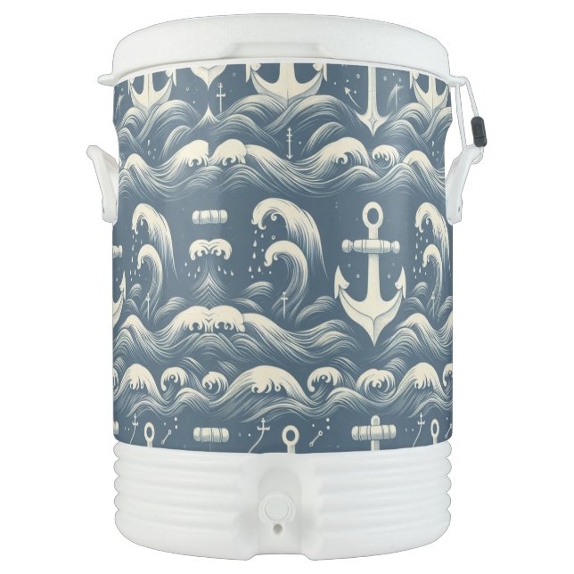 Anchors Down Deep Beverage Cooler (Front)