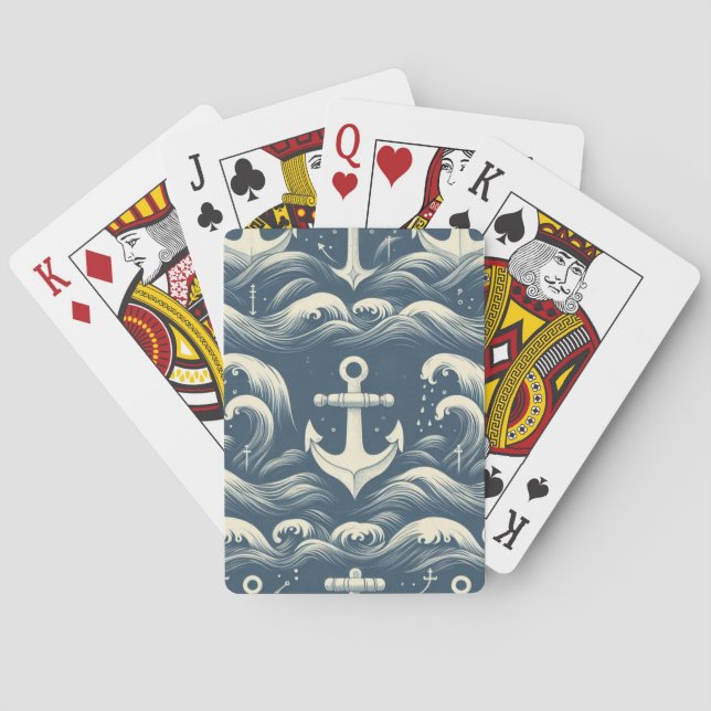 Anchors Down Deep Poker Cards (Back)