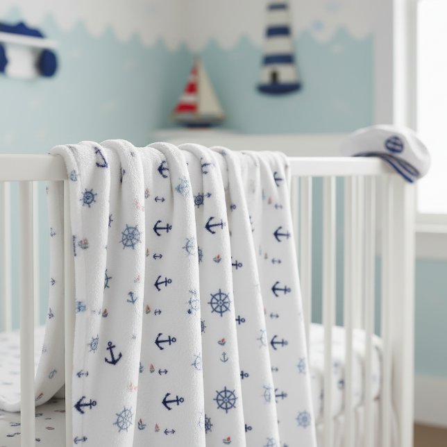 Anchors & Helms Nautical Kids ID1256 Fleece Blanket (Creator Uploaded)