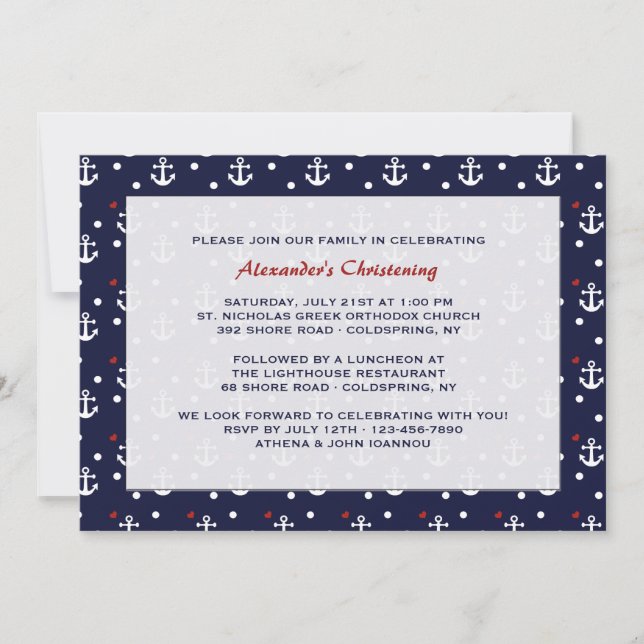 Anchors Nautical Invitation (Front)