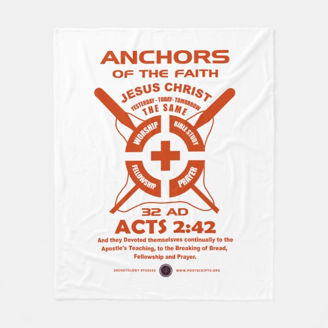 Anchors of the Faith Fleece Blanket (Front)