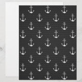 Anchors on Black Carbon Fiber Pattern (Front/Back)
