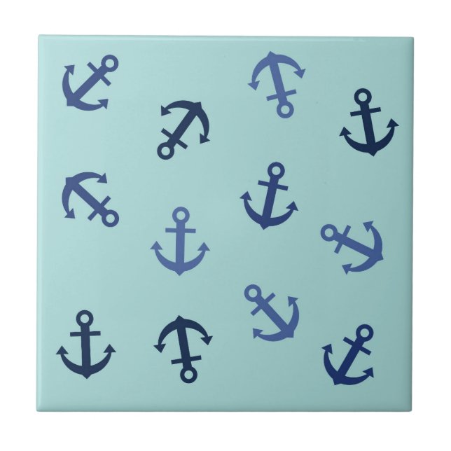 Anchors Summer Ceramic Tile (Front)
