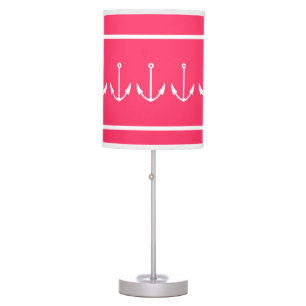 ANCHORS White on blue Table Lamp
