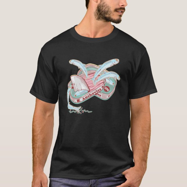 Anchovies funny fish tin Pullover Hoodie (Front)