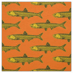 Anchovy Pattern - Amber, Black and Orange Fabric