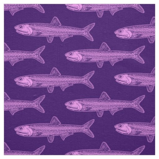Anchovy Pattern - Light Violet and Deep Purple Fabric