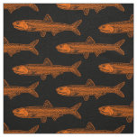 Anchovy Pattern - Orange and Black Fabric