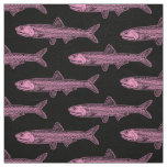 Anchovy Pattern - Pink and Black Fabric