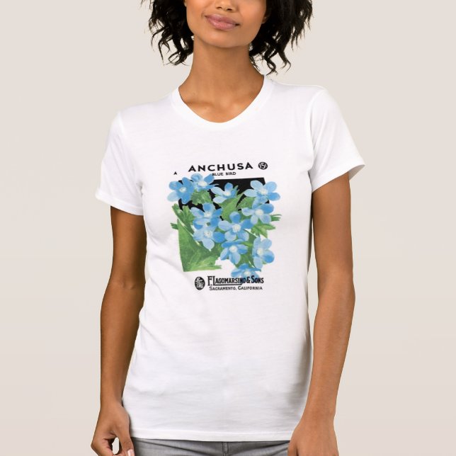 Anchusa Blue Bird, F. Lagomarsino & Sons T-Shirt (Front)