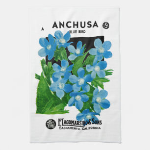 Anchusa Seed Packet Label. Towel