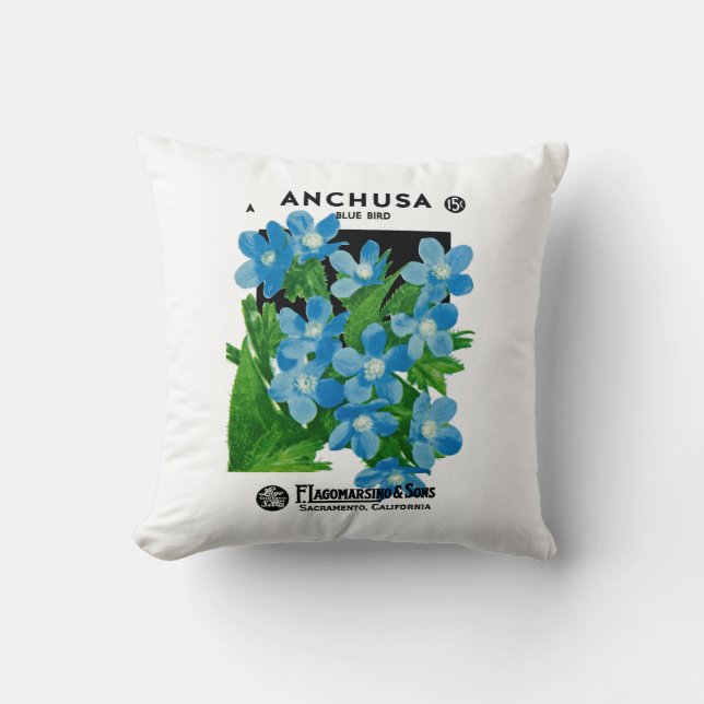 Anchusa Throw Pillow (Front)