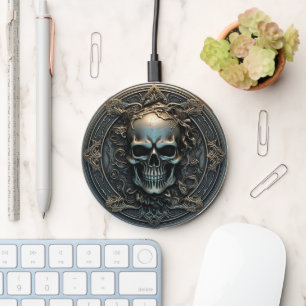 Ancient 3D Skull Coin Wireless Charger