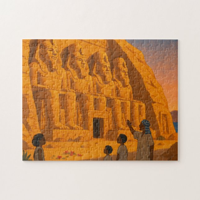 Ancient Abu Simbel Sacred Puzzle Gold (Horizontal)