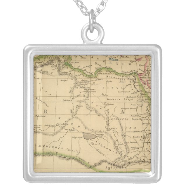 Ancient Africa 2 Silver Plated Necklace (Front)