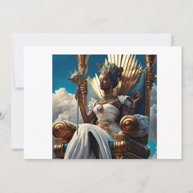  ancient African-Egyptian qeen Invitation (Front)