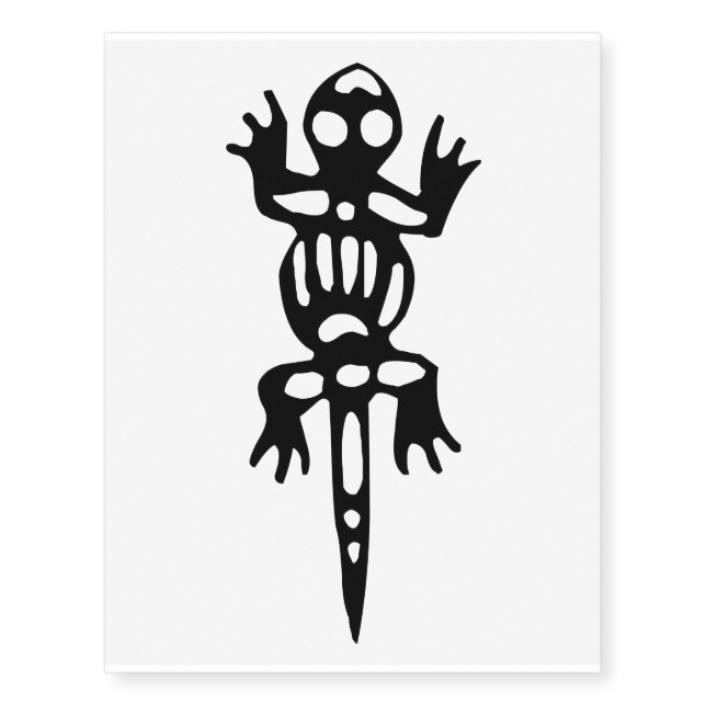 ancient african tribal symbols linocut temporary tattoos (Front)