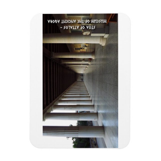 Ancient Agora of Athens, Greece. Stoa of Attalos Magnet (Vertical)