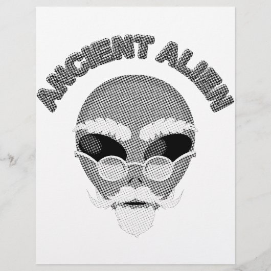 Ancient Alien Head Newsprint (Front)
