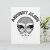 Ancient Alien Head Newsprint (Standing Front)