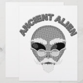 Ancient Alien Head Newsprint (Front/Back)