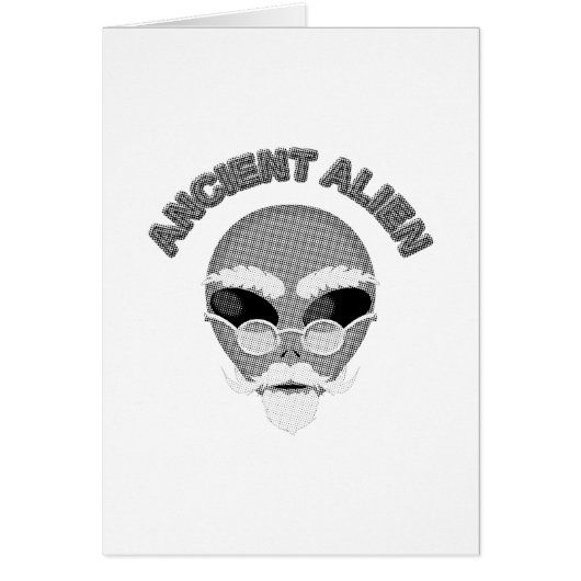 Ancient Alien Head Newsprint Cards (Front)