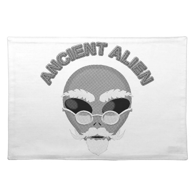 Ancient Alien Head Newsprint Placemat (Front)