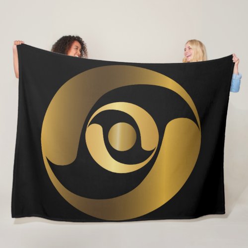 Ancient Alien Mysteries Gold Crop Circle Fleece Blanket