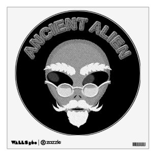 Ancient Alien Newsprint Wall Sticker