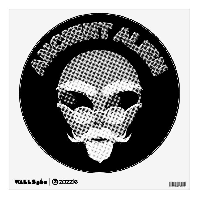 Ancient Alien Newsprint Wall Sticker (Front)