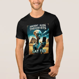 Ancient Alien Pyramid Conspiracy Tri-Blend Shirt