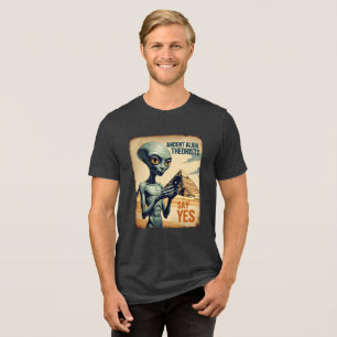Ancient Alien Pyramid History Tri-Blend Shirt